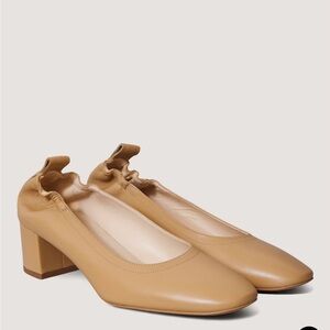 NWB Everlane The Italian Leather Day Heel, Light Taupe, Size 8